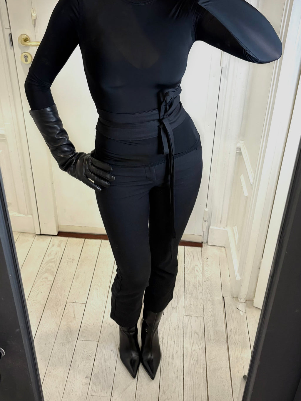 Ceinture incurvée denim noir