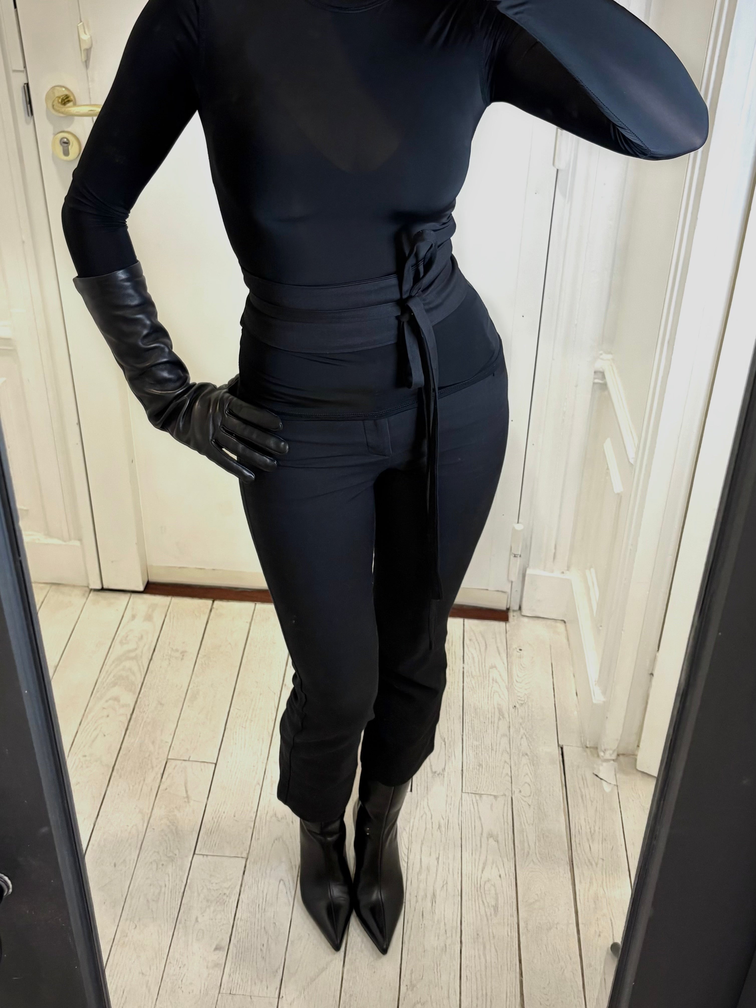 Ceinture incurvée denim noir