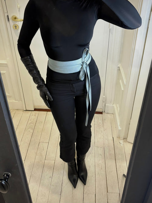 Ceinture incurvée denim bleu