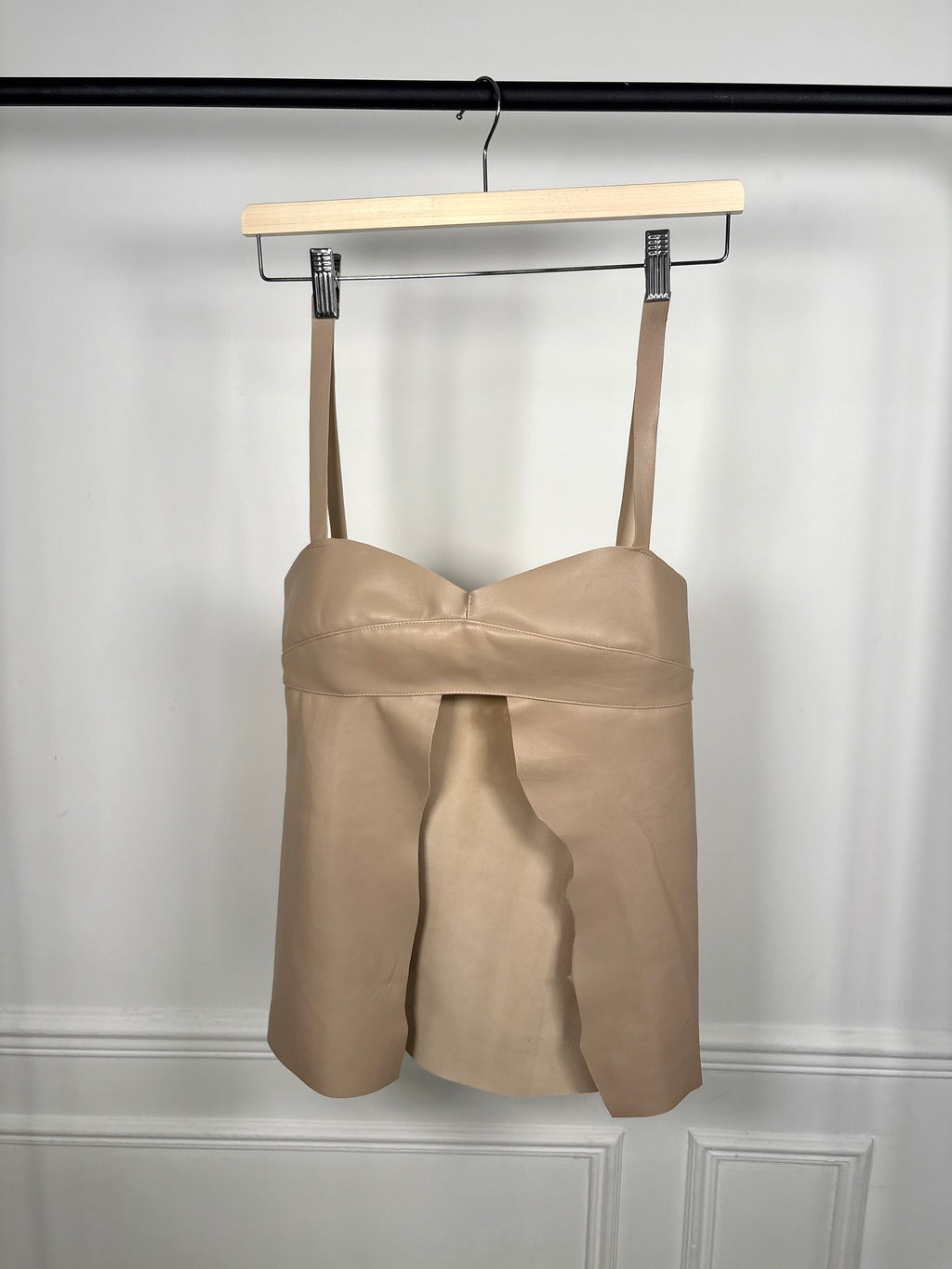 Top Cuir Beige